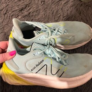 New Balance Women's Light Blue and Yellow Sneakers